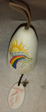 Ceramic Pastel Rainbow, Cloud & Smiling Sun Figural Bank/Nightlight Base — listing 6
