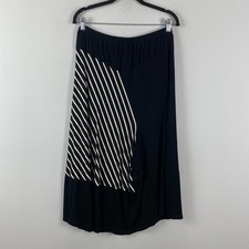 Comfy USA Black Flowy Mesh Knit Midi Skirt, Size L — listing 3