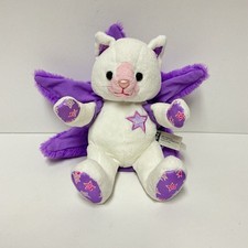 Mattel White Persian Cat Plush with Red Nose and Ribbon