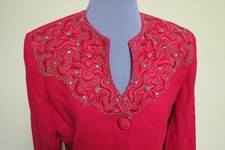 Vintage Nolan Miller Black Iridescent Sequin Evening Jacket, Size 16 — listing 2