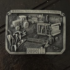 Vintage Case XX Solid Brass Oval Belt Buckle — listing 5