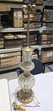 Pair of Mid-Century Marbro Murano Green Glass Obelisk Table Lamps with Brass Fittings — listing 5
