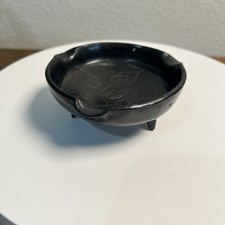 Vintage Mexican Drip-Glaze Pottery Ashtray with Center Match Holder, Multicolor — listing 5