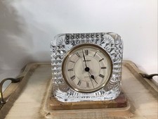 Staiger Lead Crystal Quartz Desk Clock, Square Cut-Glass Case, West Germany — listing 6