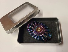 Rainbow Metal Tri-Bar Fidget Spinner with Tin Case — listing 3
