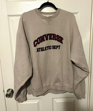 Converse Navy Blue Crewneck Sweatshirt with Baseball Script Logo — listing 4