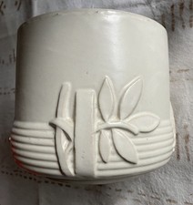 Vintage Olive-Yellow Glazed Stoneware Ceramic Planter / Jardinière, 14.5" Wide x 10" High — listing 2