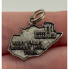 Vintage Ruby Falls Lookout Mountain Tennessee Souvenir Charm Pendant