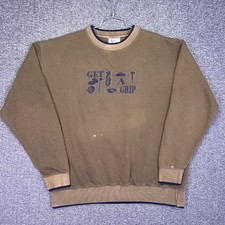 Vintage M&C Sport 'Old Golfers Never Die They Just Putter Out' Embroidered Crewneck Sweatshirt, Heather Gray, Medium — listing 6