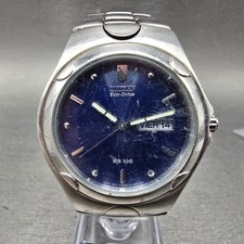 Citizen Eco-Drive Men's Stainless Steel Watch, Blue Dial, WR 100 — listing 6