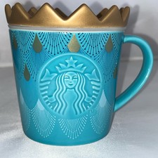 Starbucks Anniversary Siren Ceramic Double-Wall Travel Mug with Gold Crown, 12oz — listing 5