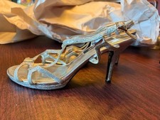Nina Strappy Glitter Slingback Evening Sandal High Heels