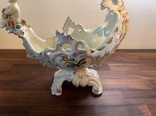 Capodimonte Porcelain Oval Jardinière / Cachepot with Relief Bacchanal Scene — listing 3