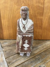 Hand-Carved Alabaster Figure of Draped Native American Woman — listing 6