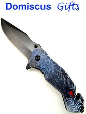 Black Widow Blades Spring-Assisted Folding Pocket Knife with Blue/Pink Marbled Handle — listing 6