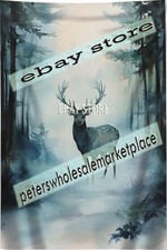 Vintage Italian Velvet Wall Tapestry Stag Deer Forest Scene 40" x 22" — listing 3