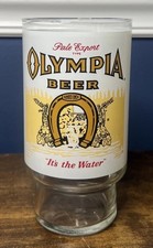 Vintage Olympia Beer "It's the Water" Advertising Barware Glass — listing 4