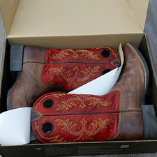 Ariat Men's Chocolate Brown Leather Western Cowboy Boots, Size 11, Square Toe, listing 4