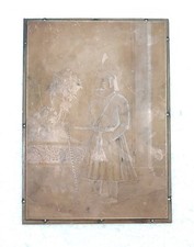 Pair of Antique Copper Halftone Printing Blocks with Oval Portrait Photographs (Photo-Engraving Plates on Wood Bases) — listing 5