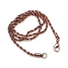 Copper Chain Necklace with Oval Signature Tag — listing 4