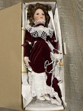 Heritage Collector's Doll Bisque Porcelain Prairie Girl Doll with Bonnet — listing 3