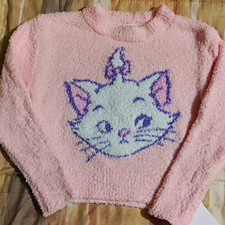 Disney Marie Aristocats Girls Pink Long Sleeve Top with 3D Bow — listing 3