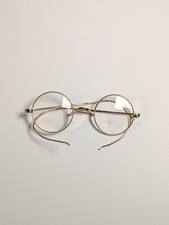 Antique Victorian Oval Wire-Rim Spectacles with Loop-End Cable Temples — listing 2