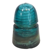 Brookfield No. 16 Aqua Glass Beehive Telegraph Insulator, Patents 1884 — listing 4