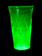Federal Glass Green Uranium (Vaseline) Depression Glass Small Dish, Starburst Pattern, 3 1/4 inch — listing 2
