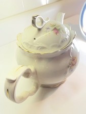 Crown Dorset Staffordshire Floral Rose Teapot with Gold Trim — listing 4