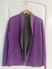 Eileen Fisher Woman Ribbed Long Cardigan Sweater with V-Neck and Patch Pockets, Size 2X — listing 6