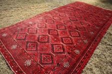 Antique Afghan Ersari Turkoman Hand-Knotted Wool Rug, Gul Design, 45 x 84 inches — listing 3