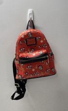 Disney Loungefly Mickey Mouse Canvas Mini Backpack, Blue with Embroidered Mickey Faces — listing 6