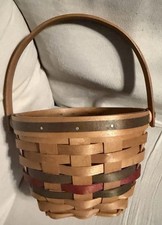 Bradford Basket Company Handwoven Rectangular Gathering Basket with Double Swing Handles — listing 4