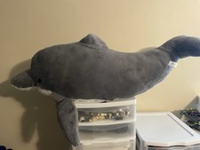 Large Plush Dolphin Stuffed Animal, approx. 24-30 inches