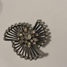 Coro Vintage Rhinestone Swirl Domed Brooch — listing 3