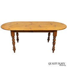 Country Pine Farmhouse Dining Table with Six Napoleon/Balloon-Back Chairs — listing 6