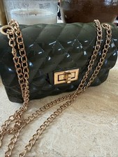 Clear Jelly Quilted Flap Purse with Gold Chain Strap (Boy Bag Style) — listing 5
