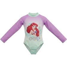 Disney Princess Girls' Long-Sleeve Cropped Rash Guard Swim Top — listing 3