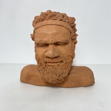 Terracotta Figural Sculpture on Wood Base Yes, there's a signature or stamp — listing 5