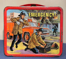 Lot of 5 Vintage 1970s-80s Aladdin Metal Lunch Boxes (Sport Goofy, Care Bears, Heathcliff, Sesame Street, Bicentennial) — listing 5