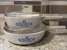 Corning Ware Cornflower Blue Casserole Dish with Glass Lid Other marking, listing 6
