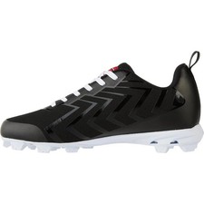 Rawlings TuffTex Mid-Top Molded Baseball Cleats, Black/Silver — listing 3