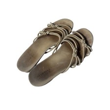 Veronica Beard Red Patent Leather Sequin Palm Leaf Slide Sandals — listing 6