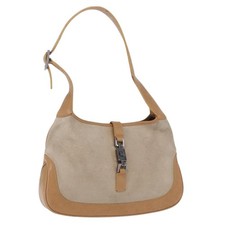 Gucci Jackie Piston-Lock Flap Shoulder Bag in Black GG Canvas — listing 4