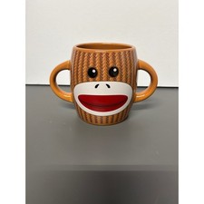 Galerie Sock Monkey Double Handle Ceramic Coffee Mug — listing 2