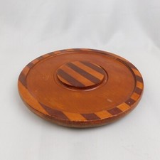Vintage Goodwood Julie Pomerantz Beechwood Table Top Set - 14" Lazy Susan with Napkin Holder and Salt & Pepper Shakers, Original Box — listing 2