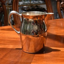 Vintage Silverplate Footed Water Pitcher with Ornate Scroll Handle — listing 5