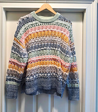 Lou & Grey Pastel Plaid Open-Knit Mohair-Blend Sweater — listing 5