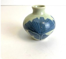 Karis Handmade Studio Pottery Stoneware Bowl with Abstract Brushwork Design — listing 5